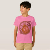 T-shirt Horloge et vitesses de Steampunk (Devant entier)