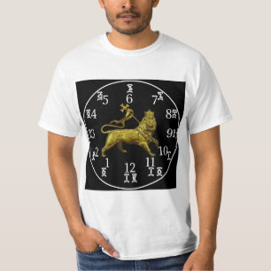 T-shirt Horloge Lion éthiopienne - Numéros Amharique et An