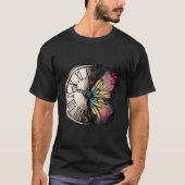 T-shirt Horloge murale inspirée par les papillons Maintien (Devant)