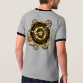 T-shirt Horloge Steampunk avec des engrenages anciens (Dos)