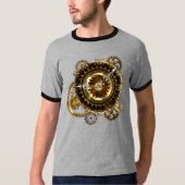 T-shirt Horloge Steampunk avec des engrenages anciens (Devant)