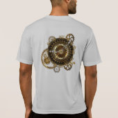 T-shirt Horloge Steampunk avec des engrenages anciens (Dos)