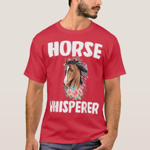 T-shirt Horloge Whisperer Cute Horse Floral Flower Farm