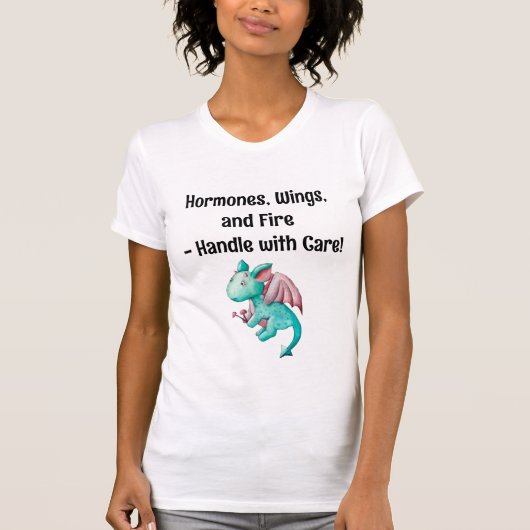T-shirt Hormones, ailes et feu - Manipuler avec soin! (Devant)