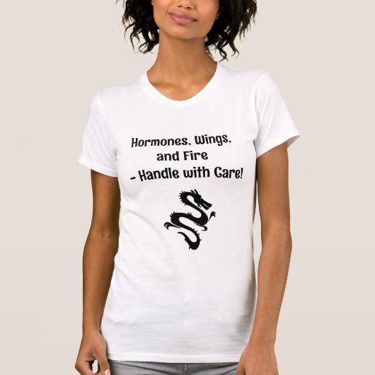 T-shirt Hormones, ailes et feu - Manipuler avec soin! (Devant)