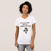 T-shirt Hormones, ailes et feu - Manipuler avec soin! (Devant entier)