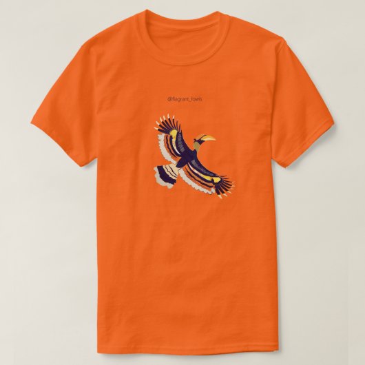 T-shirt Hornbill en flammes (Design devant)