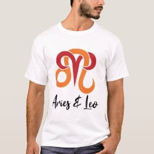 T-shirt Horoscope des couples Aries et Leo Zodiac