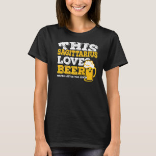 T-shirt Horoscope Sagittarius Zodiaque Symbole Aime Bière