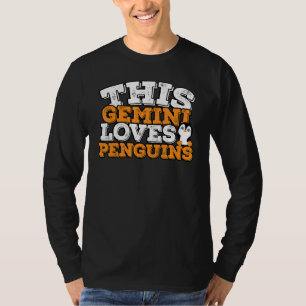 T-shirt Horoscope SIGNE Zodiaque Gemini aime les pingouins