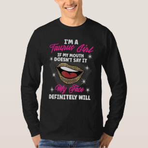 T-shirt Horoscope Taurus Girl Lip Leopard Zodiac Horoscope