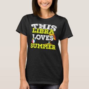 T-shirt Horoscope Zodiac Sign Libra aime été