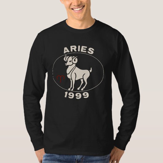 T-shirt Horoscope Zodiac Sign Ram Aries 1999 (Devant)