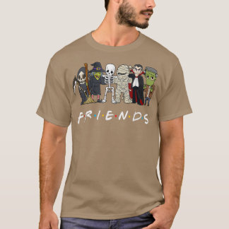 T-shirt Horreur Amis Skeleton Zombie Citrouille Mummy Hall