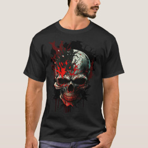T-shirt Horreur Crâne cauchemar effrayant Halloween terrif