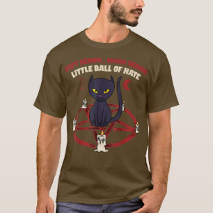 T-shirt Horreur de chat Chat noir Halloween Cercle Rituel