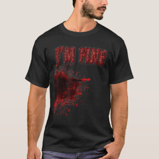 T-shirt Horreur d'Halloween tache de sang blessure sang bl