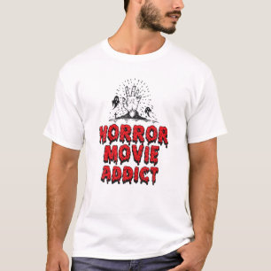 T-shirt Horreur Movie Addict Zombie Ghost Funny Halloween