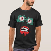 T-shirt Horrifique Mains Zombies avec Baguette Fondue (Devant)