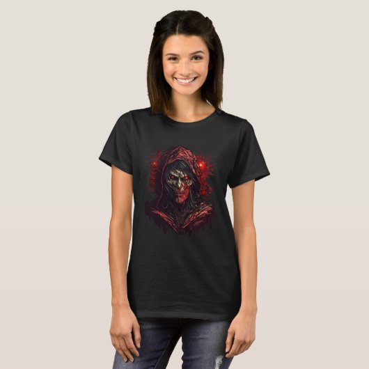 T-shirt Horror Evil Mage Nightmare Scary Terrifying Hallow (Devant entier)