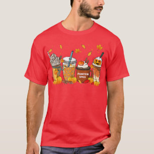 T-shirt Horror Fall Café Jackolantern Halloween Citrouille