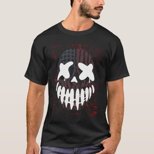 T-shirt Horror scary mask Halloween Party with Purge Scary (Devant)