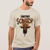 T-shirt HORROR SCRATCH Spooky Scarecrow Halloween (Devant)