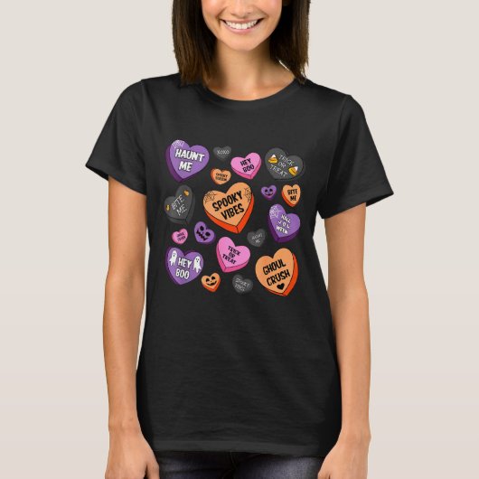 T-shirt Horror Soky Candy Heart Valentines Day Lover Tee H (Devant)