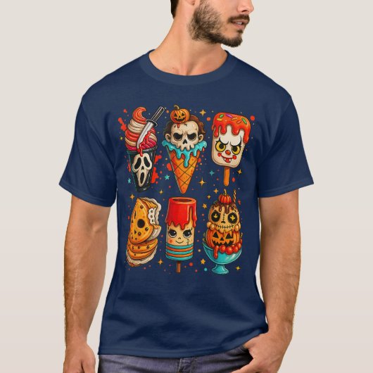 T-shirt Horror Summer Popsicle Halloween Ice Cream Summerw (Devant)