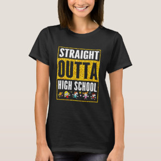 T-shirt Hors de droite Cool du lycée Grad Heart Graduat