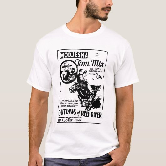 T-shirt Hors-la-loi de Tom Mix de film occidental de la (Devant)