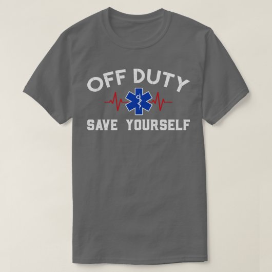 T-shirt Hors service Économisez vous-même Infirmière Param (Design devant)