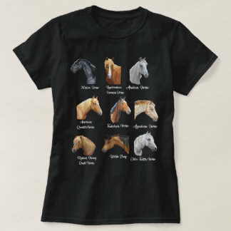 T-shirt Horse Breeds Equestrian horseback riding gift