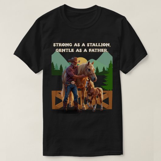 T-shirt Horse Dad Pride - Fête des pères Édition équestre (Design devant)