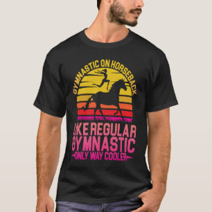 T-shirt Horse Équitation Gymnastique Sur Horseback Horse V