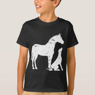 T-shirt HORSE et DOG Motif pour femmes et hommes. Cheval C