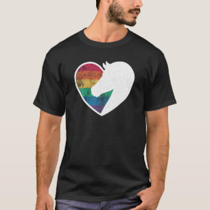 T-shirt Horse Heart Vintage Rainbow – Cute Horse Lover