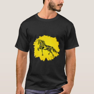 T-shirt Horse Motif Élégant Mane Colorful Horse Amateurs