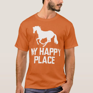 T-shirt Horse My Happy Place drôle