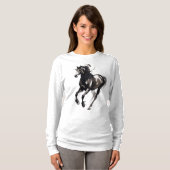 T-shirt Horse Painting Long Sleeves Top (Devant entier)