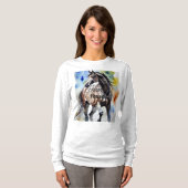 T-shirt Horse Painting Long Sleeves Top (Devant entier)