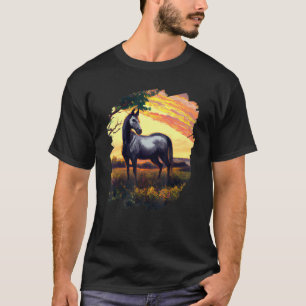 T-shirt Horse Painting Vintage
