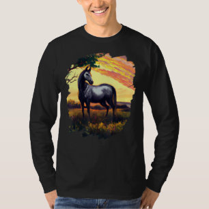 T-shirt Horse Painting Vintage