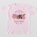 T-shirt Horse Party Birthday Girl shirt Rodeo Cowgirl<br><div class="desc">Célébrez l'anniversaire avec ce t-shirt spécial,  design spécial et personnalisé</div>
