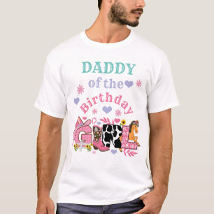 T-shirt Horse Party Papa of the Birthday Girl Rodeo Cowgir