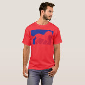 T-shirt Horse red blue sport friend (Devant entier)