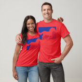 T-shirt Horse red blue sport friend (Unisexe)