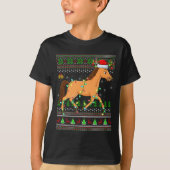 T-shirt Horse Ugly Christmas Sweaters Holiday Santa Cute X (Devant)