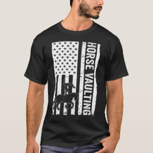 T-shirt Horse Vaulter USA Drapeau Vaulting Horaires