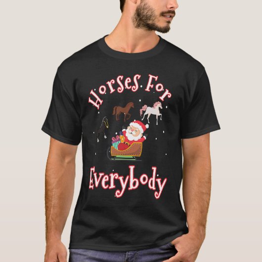 T-shirt Horses For Everybody Funny Ugly Christmas Funny Ho (Devant)